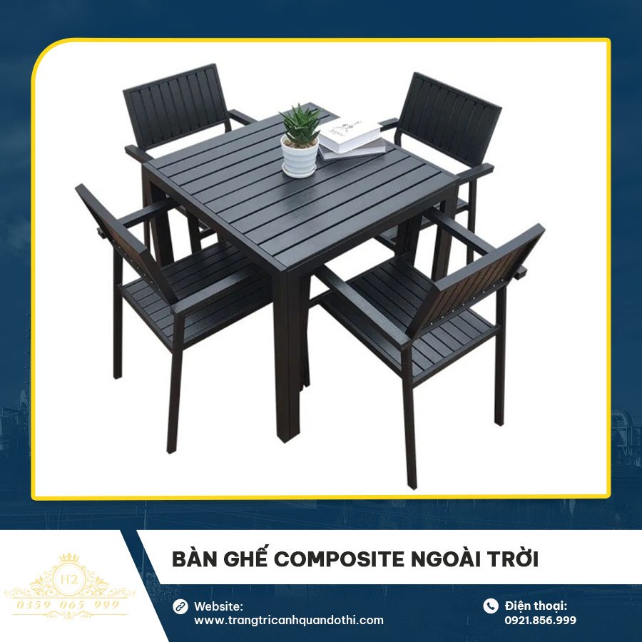 Bàn ghế Composite ngoài trời
