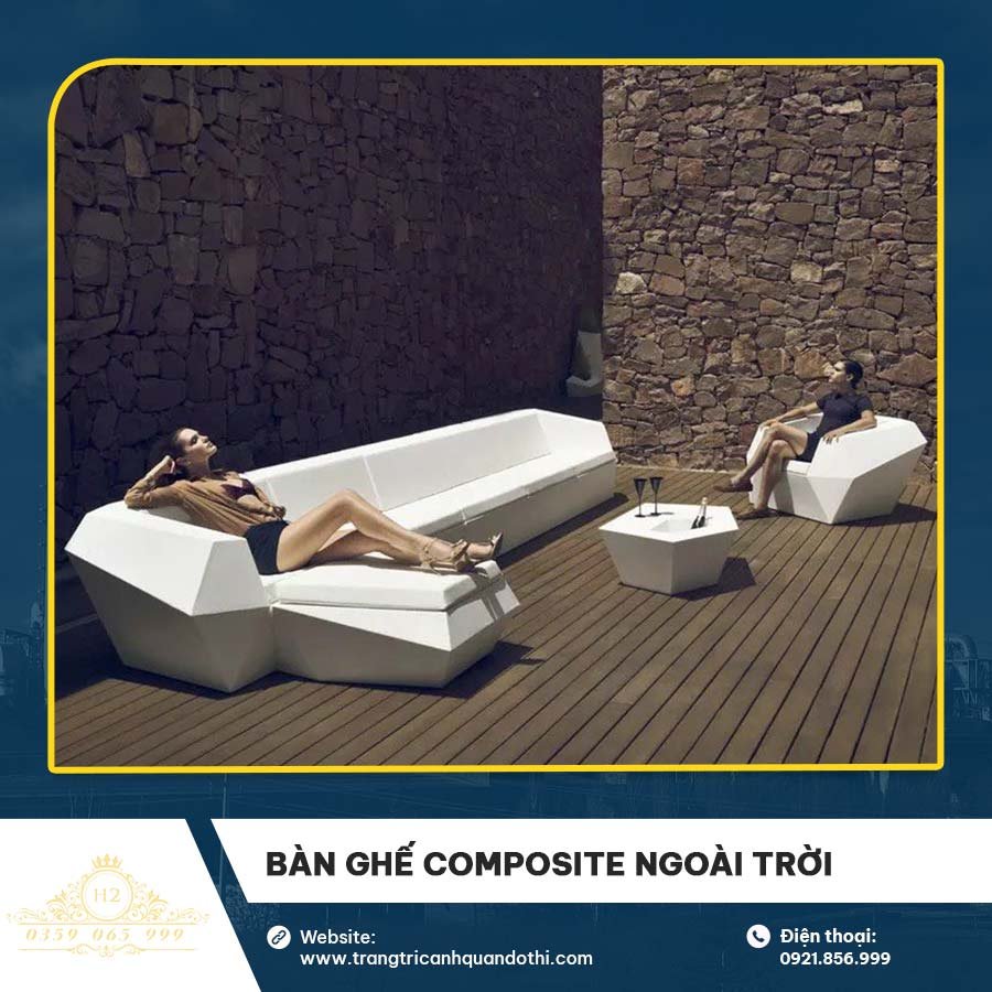Bàn ghế Composite ngoài trời