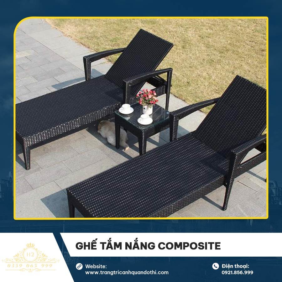 ghế tắm nắng Composite