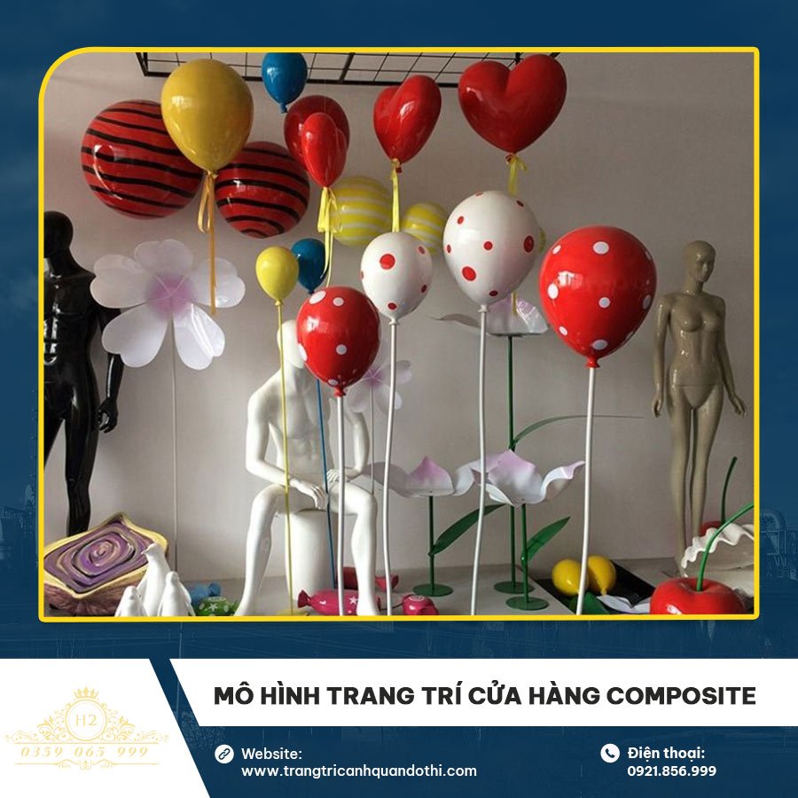 Mô hình trang trí cửa hàng Composite