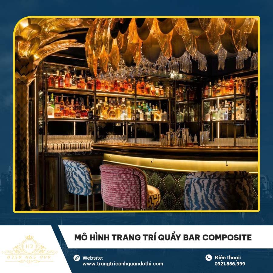 mô hình trang trí quầy Bar Composite