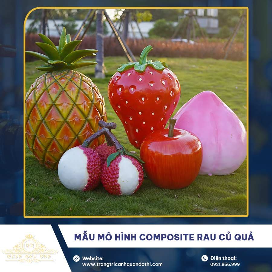 Mẫu mô hình Composite rau củ quả đẹp