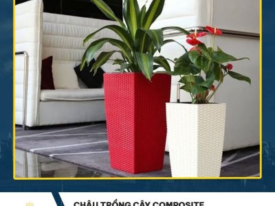 Chậu trồng cây Composite – Giải pháp trang trí xanh bền đẹp cho không gian hiện đại